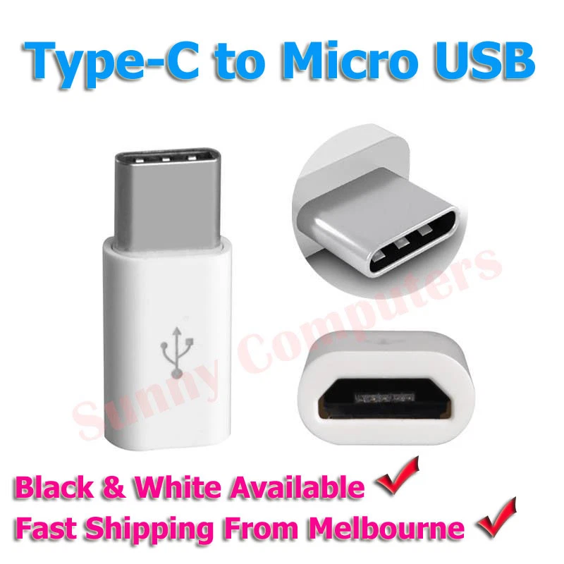 Type-C Male to Micro USB Female Converter Adapter For Samsung Galaxy S20+ 5G AU - Image 2 of 2