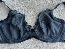 New $229 La Perla Black Lace Bra Adjustable S...