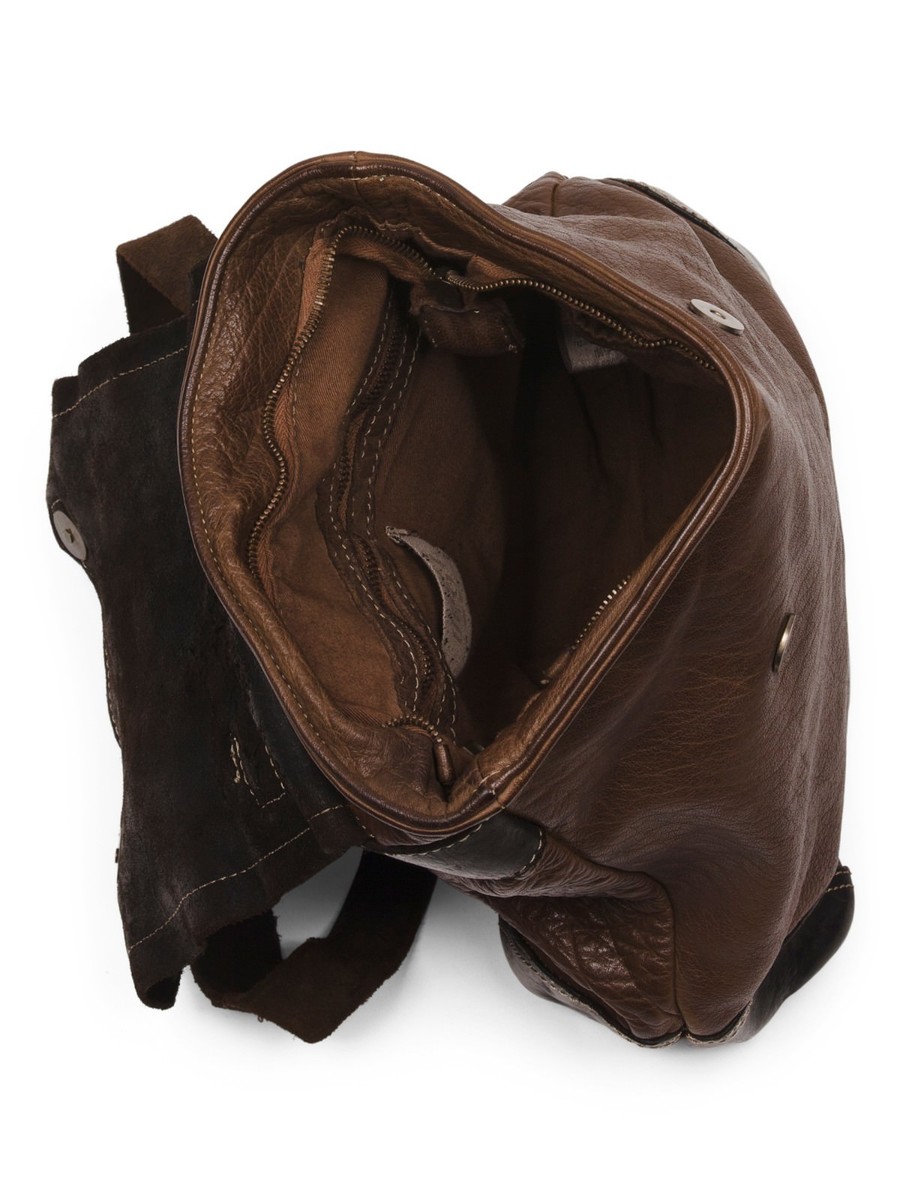 ORIGI Distressed Leather Backpack Crossbody Bag Vintage Brown Made In Italy NWT ORIGI Distressed Leather Backpack/Crossbody Bag Vintage  main image 3