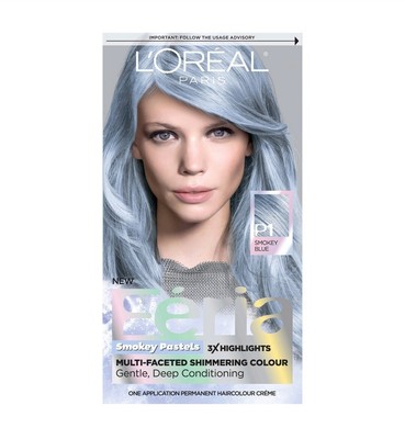 L'Oreal Paris Feria P1 Smokey Blue Hair Color 3x ...