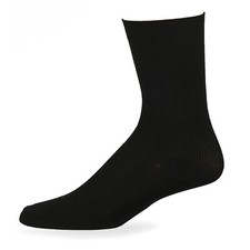 Mens Dress Socks Pairs 12 Crew Casual Fashion Ribbed Size 9-11 10-13 Solid Black