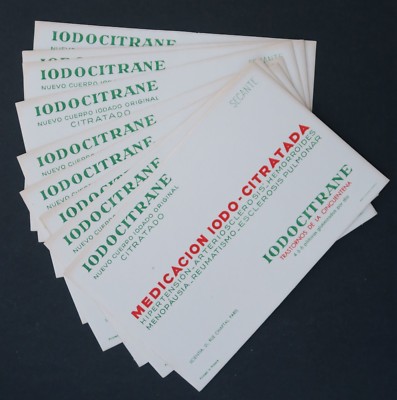 lot 10 BUVARD IODOCITRANE SCIENTIA HEMORRHOID Blotter Extinguisher