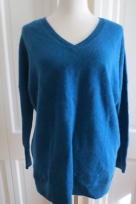  MaxStudio Cashmere Blue Pullover Sweater  Medium   NWT