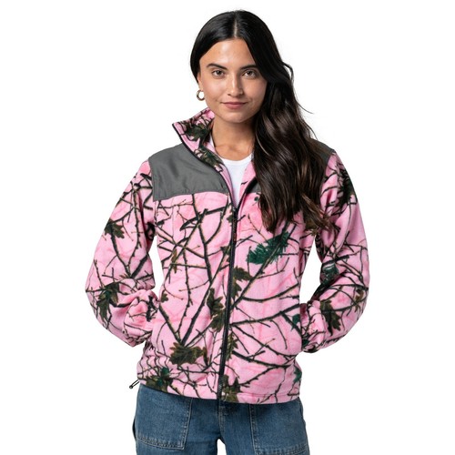 Damen klassische Passform polar weiches Fleece Langarm Jacke mit durchgehendem Reißverschluss Mantel mit Tasche - Bild 1 von 32