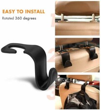 4PCS Car Seat Back Headrest Hooks Hanger Holder Hook for Bag Purse Cloth Grocery