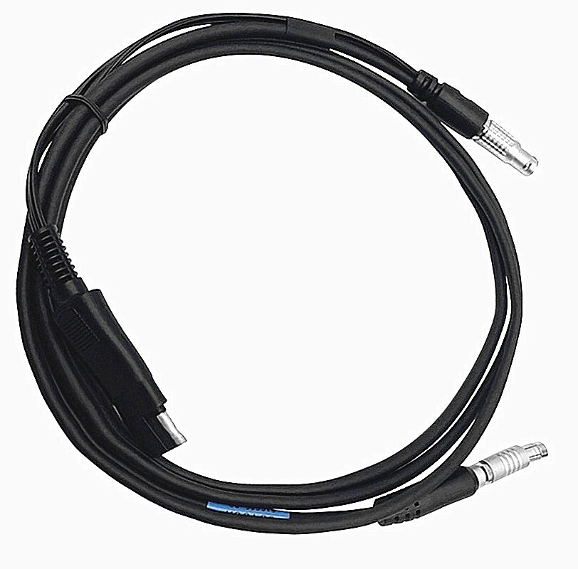Câble Double Alimentation Et Données A00730 (2m) Pour Récepteur GPS Topcon - Connexions 8 Pin + 7 Pin + SAE