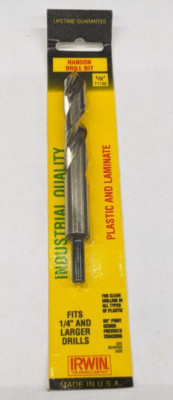 Hanson Irwin 1/2'' Drill Bit 60° Pt Acrylic Plastic Laminate 71132 USA L Warranty