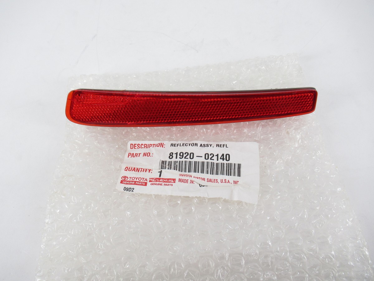 Genuine OEM Toyota 81920-02140 Driver LH Rear Bumper Reflector