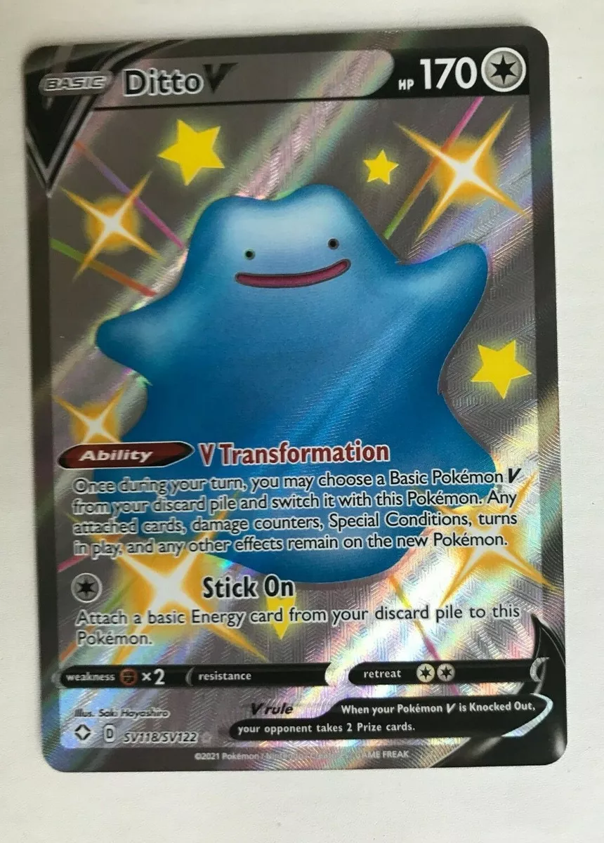 Card Pokémon Ditto V Shiny Original Copag Raro