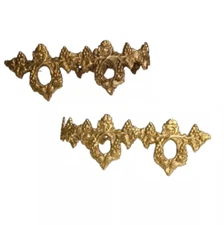 Vintage Brass Curtain Wall Mounted Hold Tie Backs 9” Made in India Grapes Set 2