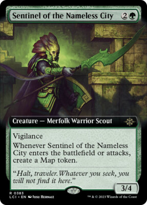 MTG Sentinel of the Nameless City Extended Art - The Lost Caverns of Ixalan #383