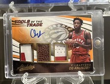 2017-18 Panini Absolute OG Anunoby 3 Patch Auto Tools of the Trade 25 /25