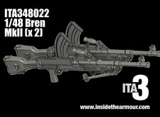 ITA3 3D Printed 1/48 Bren MkII MGs (x2) ITA348022