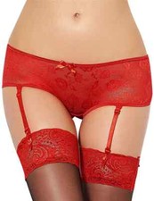 Lace Thong G-string Panties Sexy Suspender Knickers Briefs Lingerie Underwear