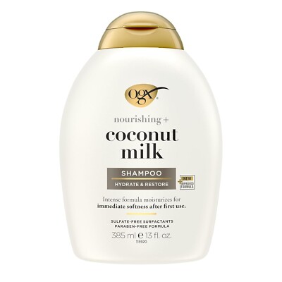 OGX Nourishing + Coconut Milk Moisturizing Shampoo, Hydrating & Restoring