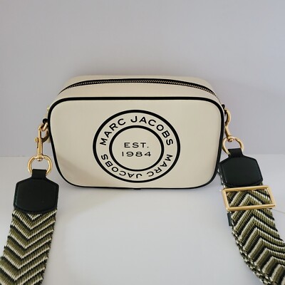 Marc Jacobs Flash Signet Camera Bag Crossbody Colorblock Leather Marshmallow