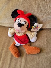 Disneyland New Orleans Square Pirate Minnie Mouse Bean Bag Plush Disney 9" Tags