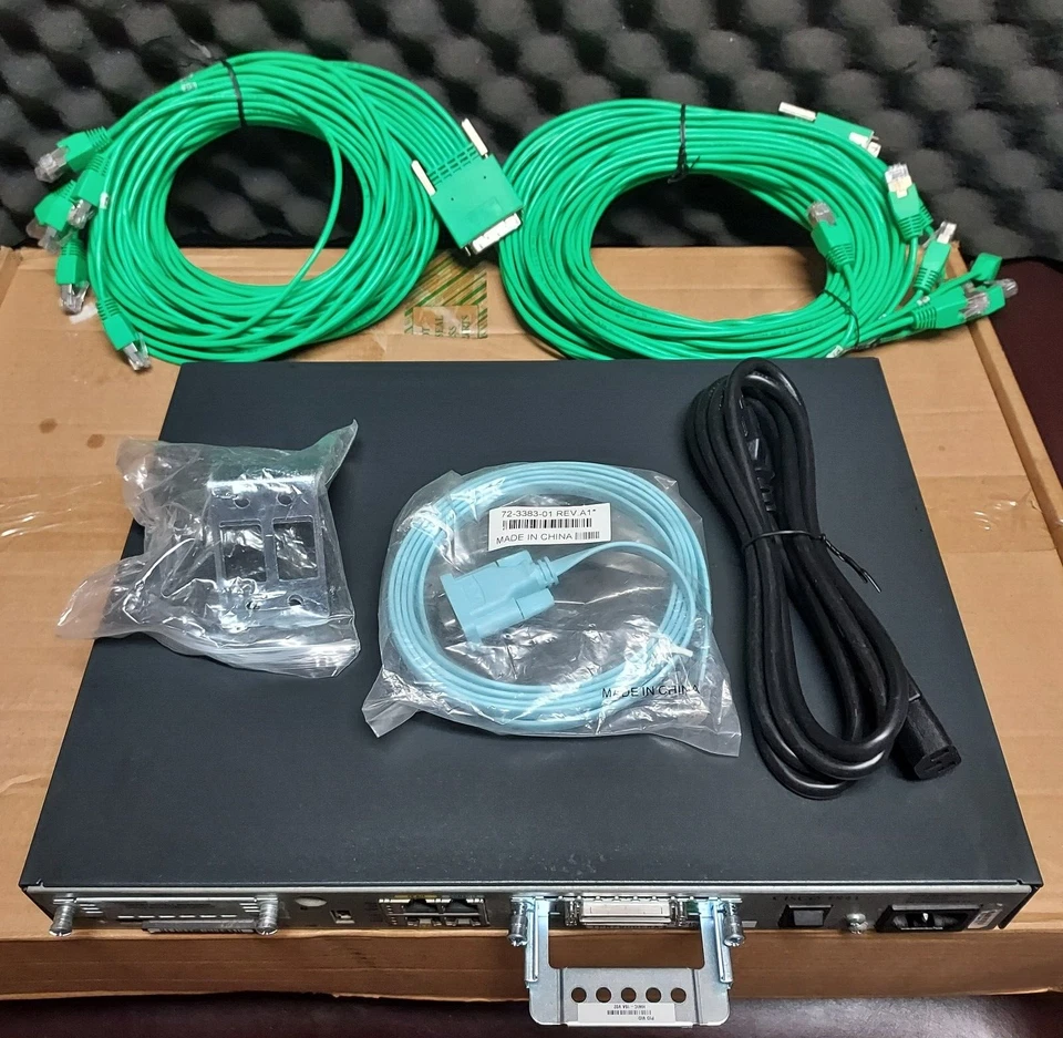 Cisco 1841 Terminal Access Server 15.1 HWIC-16A CAB-HD8-ASYNC 2511 1-YR WARRANTY - Image 2 of 4