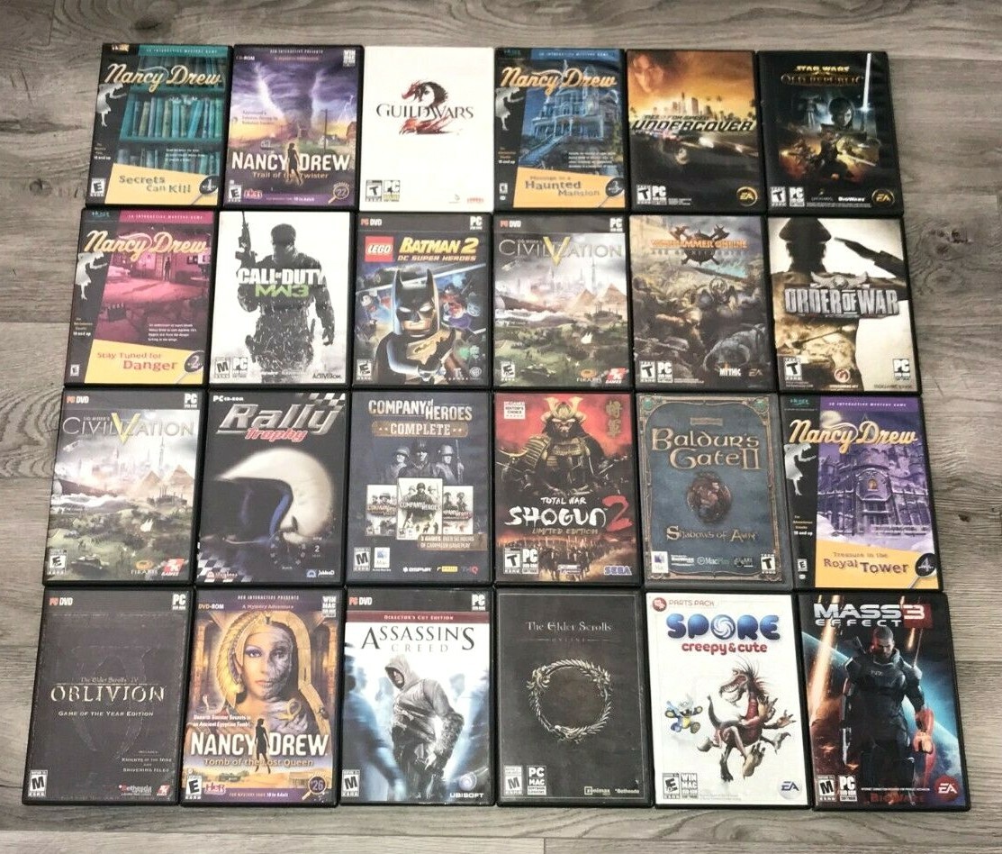 PC CD/DVD Rom Game Complete Fun Pick & Choose Computer Game Lot