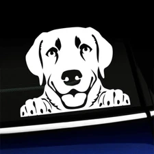 Labrador Retriever Dog White Vinyl Decal Car Truck Windows Laptop Camper RV SUV
