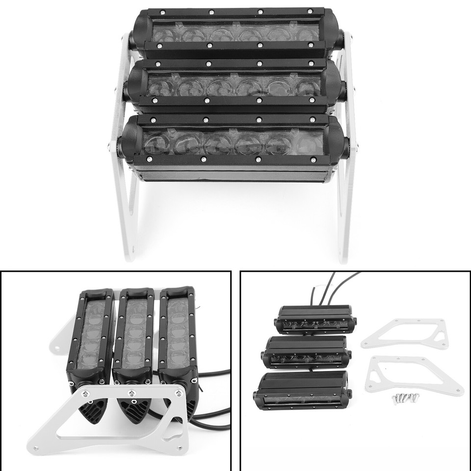 3 Row LED White Light Bar Headlight Fit for Honda MSX 125 SF Grom 13