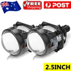 2X RHD 2.5" Bi-LED Projector Lens 100W Hi-lo Beam Headlight Retrofit H4 H7 6000K