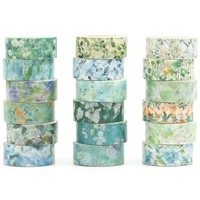 Washi Tape Set 18 Rollen Dekoratives Klebeband Bunt FüR Scrapbooking Planer