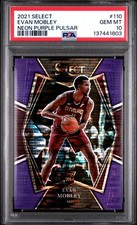 2021 PANINI SELECT NEON PURPLE PULSAR #110 EVAN MOBLEY 3/5 PSA 10