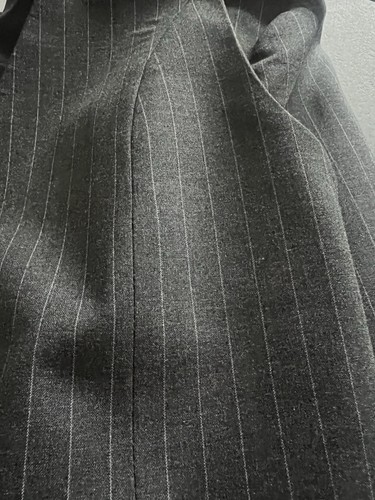 ZARA Oversized Pinstripe Blazer Dark Grey & matching waistcoat fitted Size XS - Picture 10 of 11
