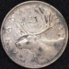 1937 EXTREMELY FINE Canadian Quarter, 800 SILVER, Actual Silver Weight .15 oz