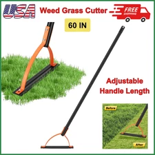 60 IN Weed Grass Cutter with Double-Edged Serrated Sharp Steel Blade Weed Cutter