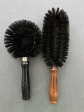 Vintage Lint Clothes Brushes, One Stanley8  One Rectangle Both W Wooden Handles