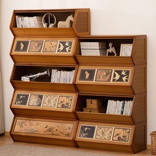 Bamboo Storage Rack Home Cabinet Cupboard Organizer Unit Holder Chinese Style