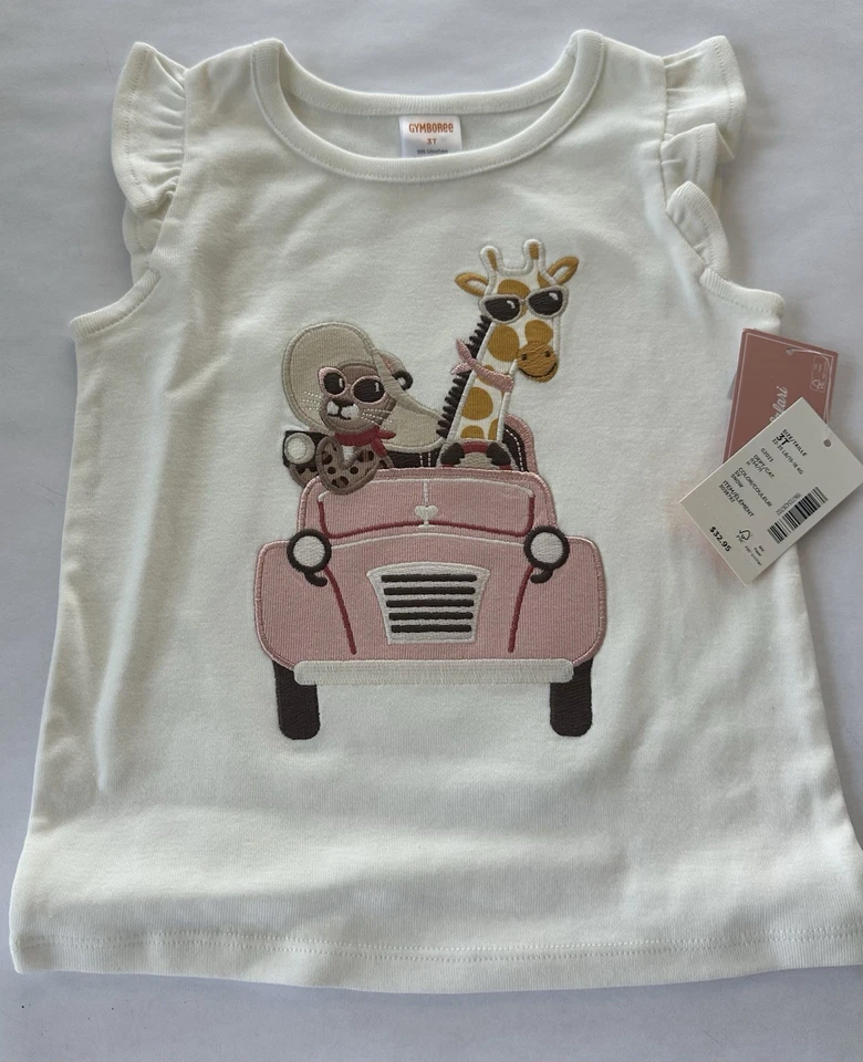 Conjunto Top y Corto Primavera Safari Gymboree Niña Talla 3T Color Malva Nuevo con Etiquetas Foto 2 de 4