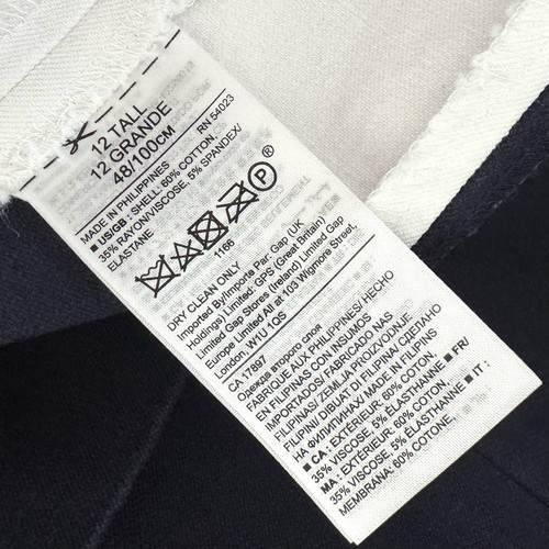 BANANA REPUBLIC size 12T Dress Sleeveless Navy White Slimming Stretch Fitted EUC - Picture 4 of 7