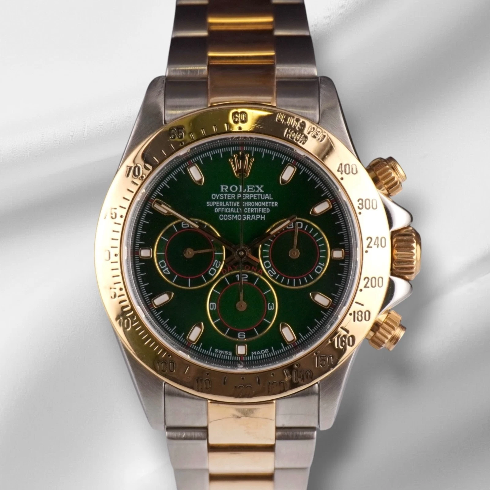 Zenith — Rolex Daytona Cosmograph 40mm 18k/Steel Men's Green Dial Watch 16523