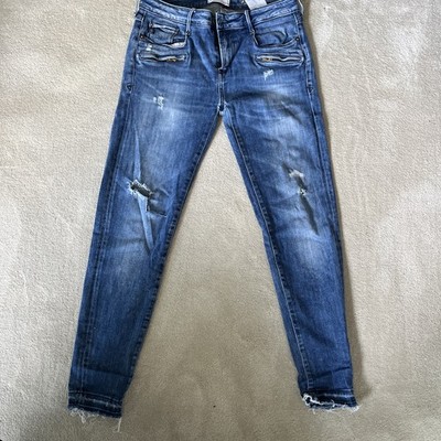 Le Temps des Cerises Damen Jeans Gr.29, Skinny, blau mit Risse,  wie neu