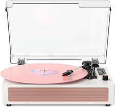 VINYLS LINK Vinyl Record Player with Speakers, Bluetooth Turntable with EQ Mode