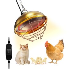 Heat Lamp for Chickens, 170W  350W Adjustable Heating Temperature and Hangin...