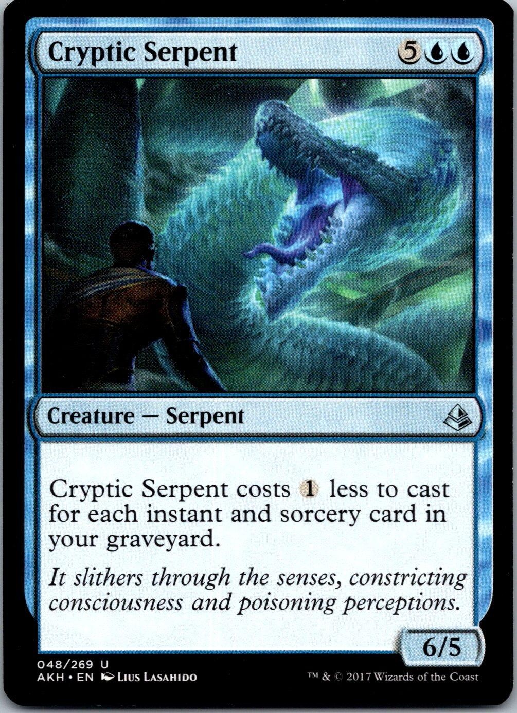 Cryptic Serpent 48 Uncommon Amonkhet Magic: The Gathering Moderately Played