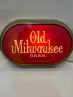 Vintage Plastic Light Up OLD MILWAUKEE BEER Sign 12" X 20"  ~It Works ~