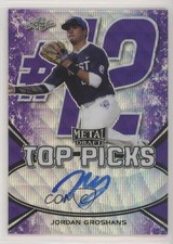 2018 Leaf Metal Draft Top Picks Purple Wave 1/15 Jordan Groshans Auto w6f