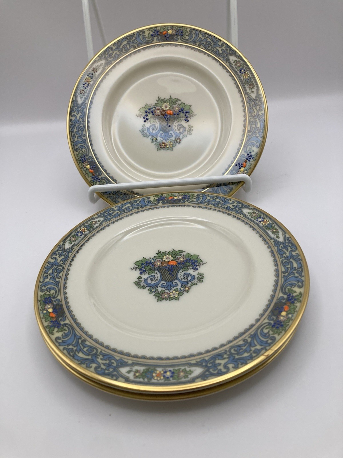 Lenox Autumn Bread Plate(s) 6 3/8” Set Of 3 Gold Made in USA