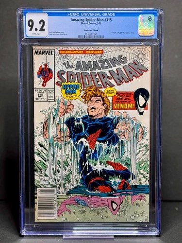 CGC 9.2 Amazing Spider-Man 315 Newsstand 1989 2nd Appearance of Venom 1st Cover