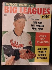 1957 Who's Who in the Big Leagues, Dell Magazine, Cleveland Indians Herb Score