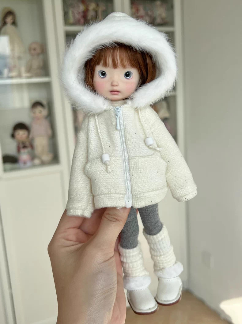 Landoudou BJD Clothes Hooded Sweatshirt Jacket Coat for 1/6 