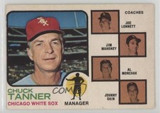 1973 O-Pee-Chee Chuck Tanner Joe Lonnett Jim Mahoney Al Monchak Johnny Sain 4m0