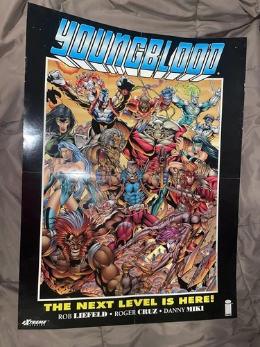 Youngblood 1995 Roger Cruz promotional poster every member rare! 18x24 Badrock