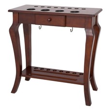 Deluxe Floor Pool Cue Rack - Billiard Rack with Drawer, 4 Cup Holders, 8 Pool...