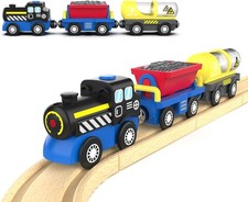 Engineering Train Toy for Kids, Battery Operated Locomotive Christmas Gift